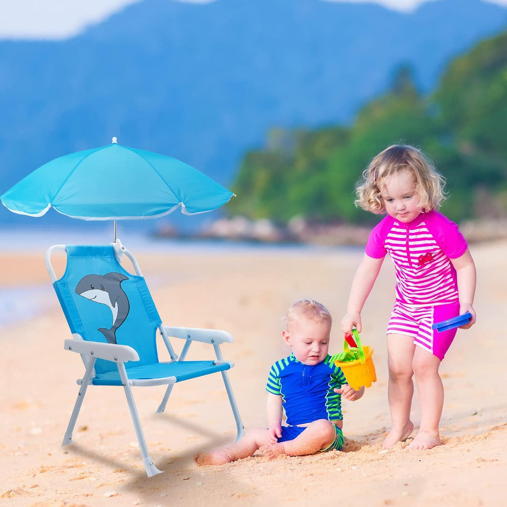 Cadeira Infantil Dobrável com Guarda-Sol