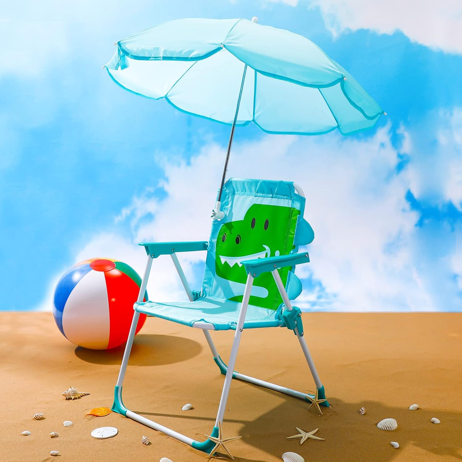 Cadeira Infantil Dobrável com Guarda-Sol