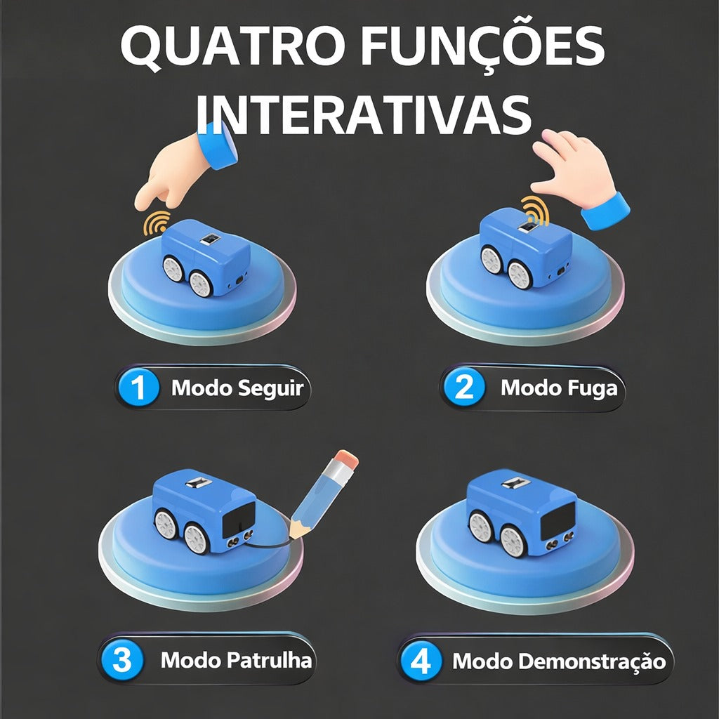 Carrinho Segue Linha Interativo + Controle