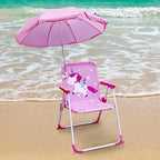 Cadeira Infantil Dobrável com Guarda-Sol