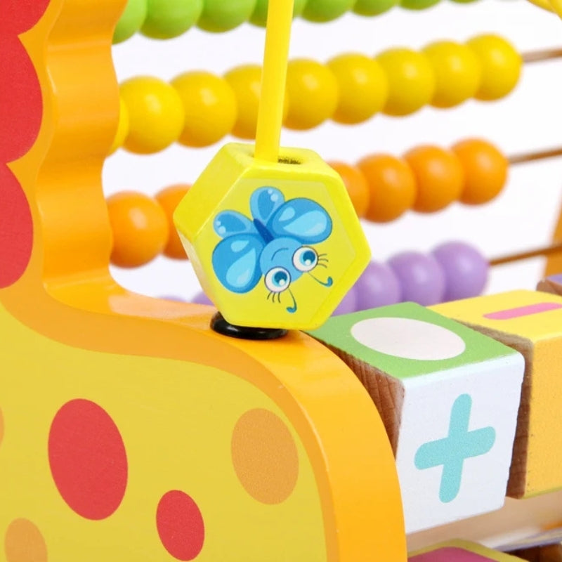 Labirinto Educativo 3 em 1 | Ábaco, Aramado e Cubo Giratório